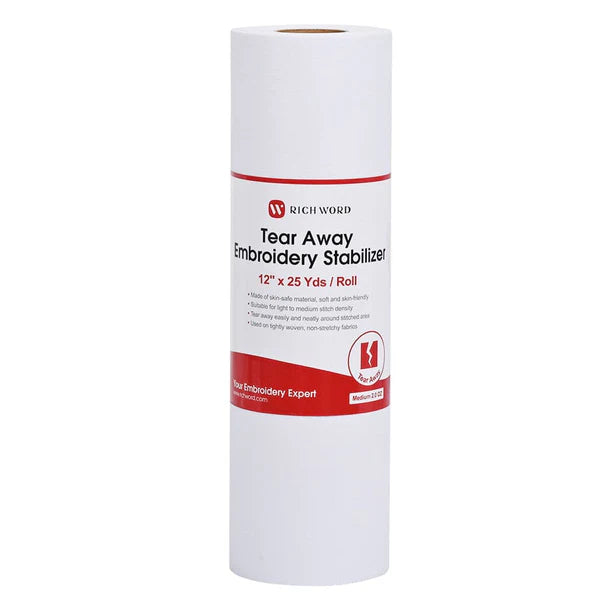 Richword Tear Away Stabiliser 12inch Roll 25yd & 50yd