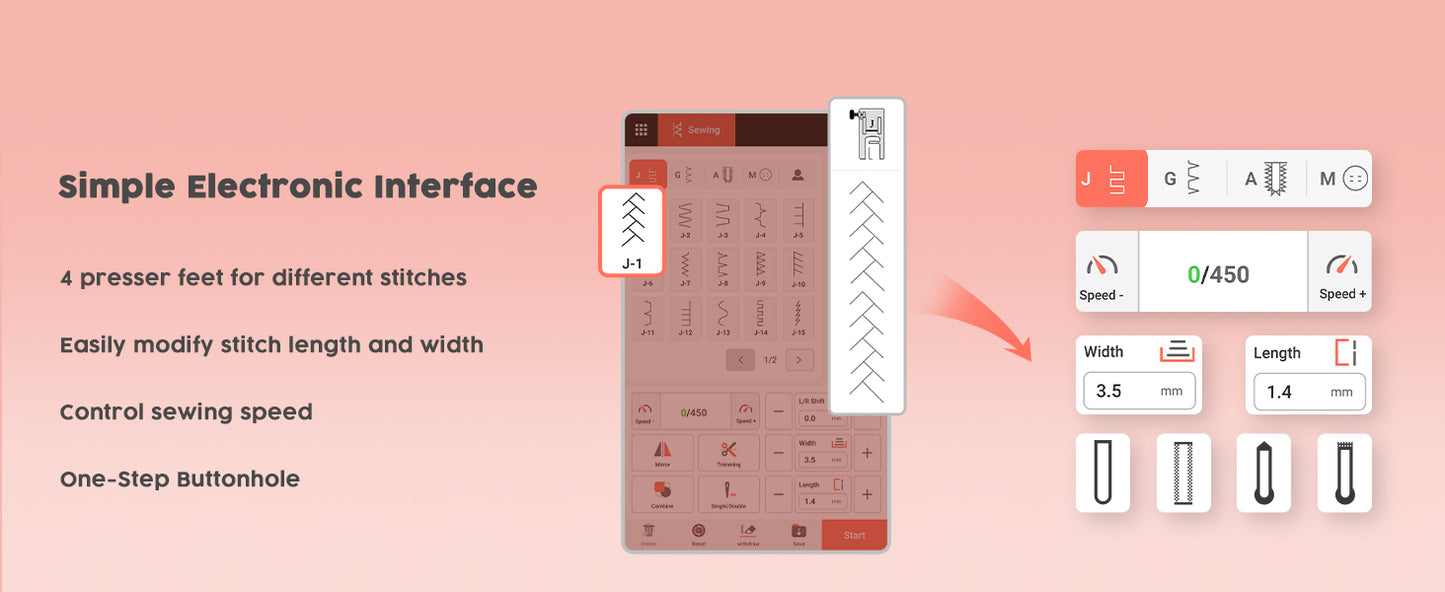 POOLIN EOC05(2in1) Sewing & Embroidery Machine