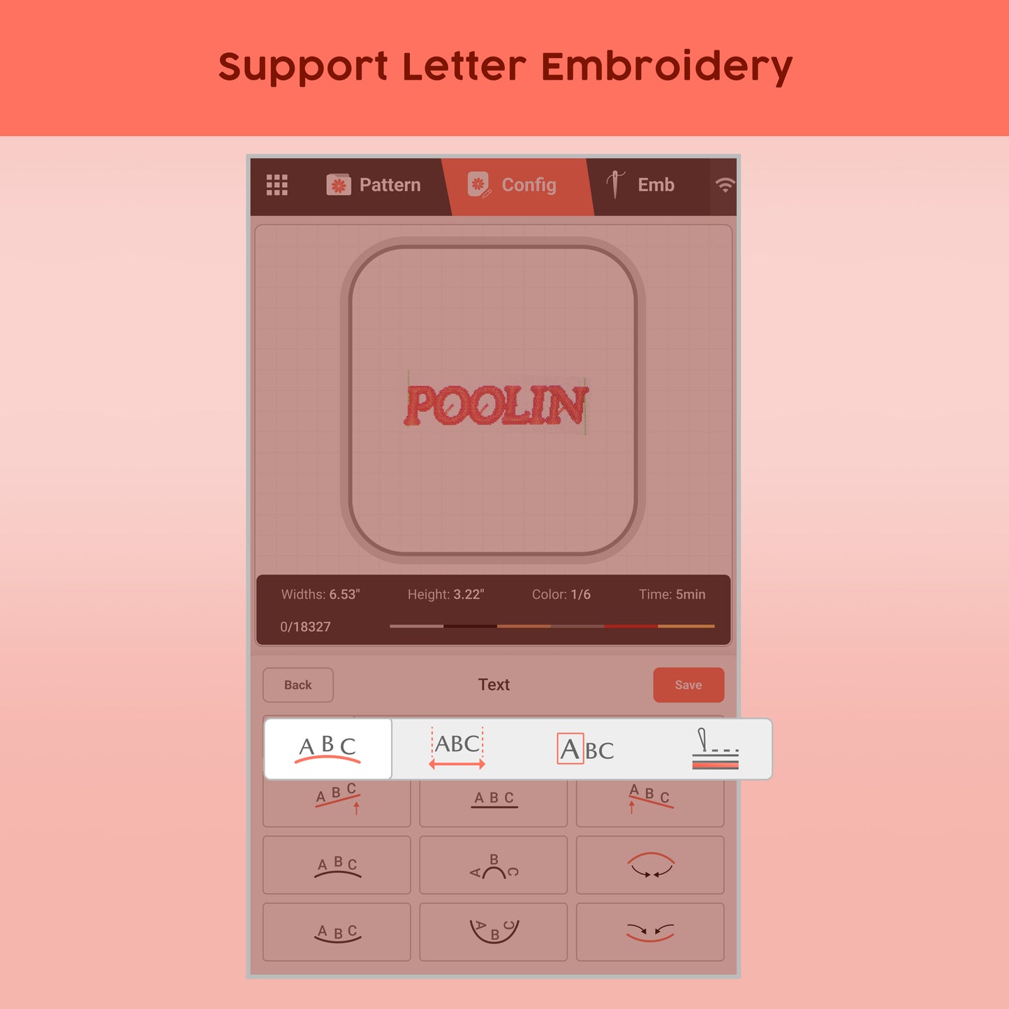 POOLIN EOC06 Embroidery Machine