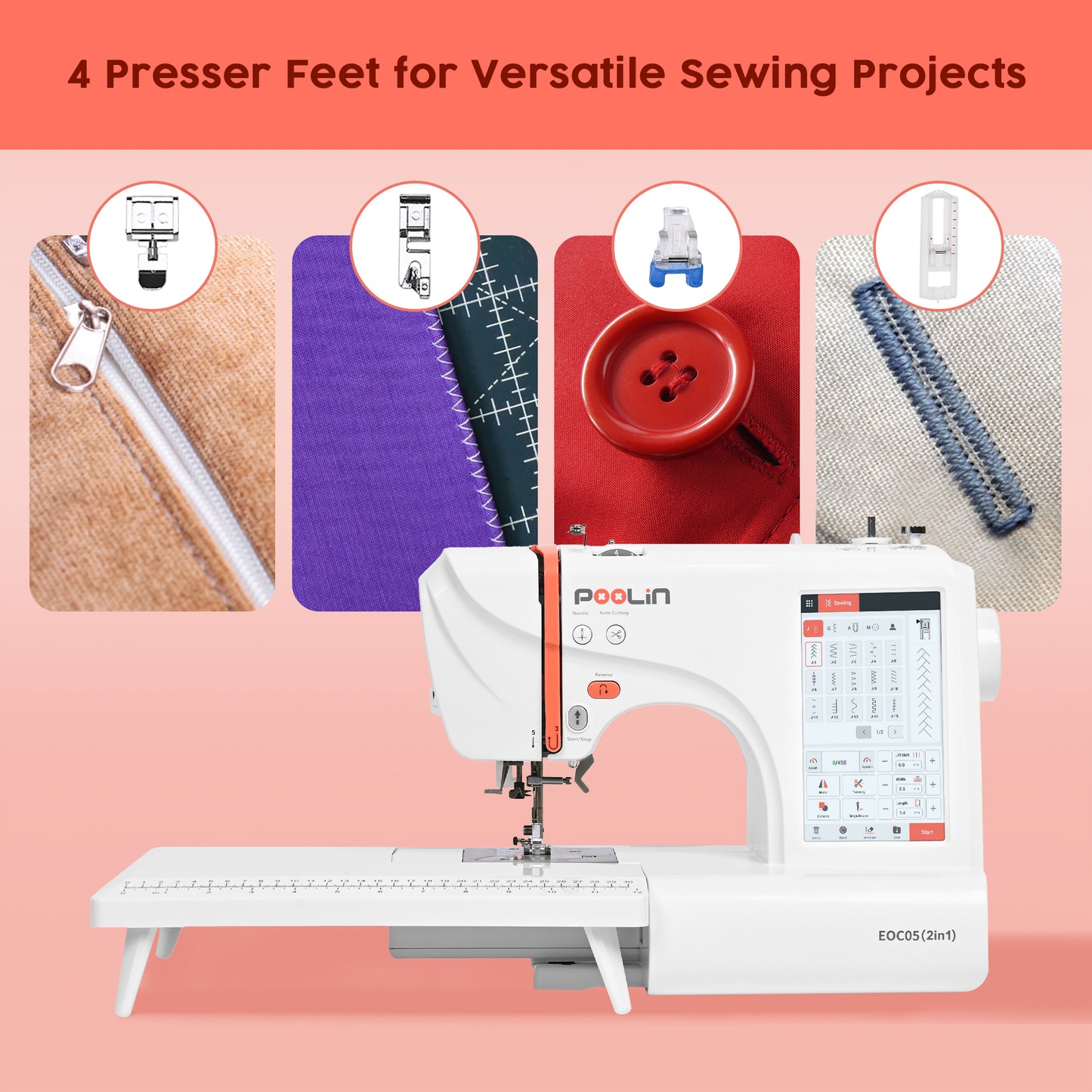 POOLIN EOC05(2in1) Sewing & Embroidery Machine