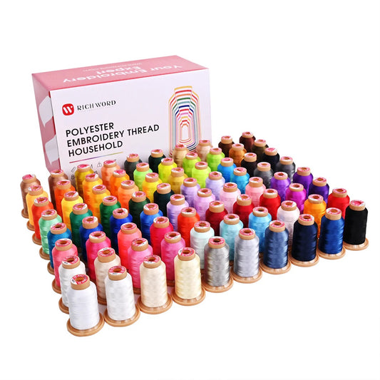 Richword 800m 108D/2 40wt Polyester Embroidery Thread - Sets