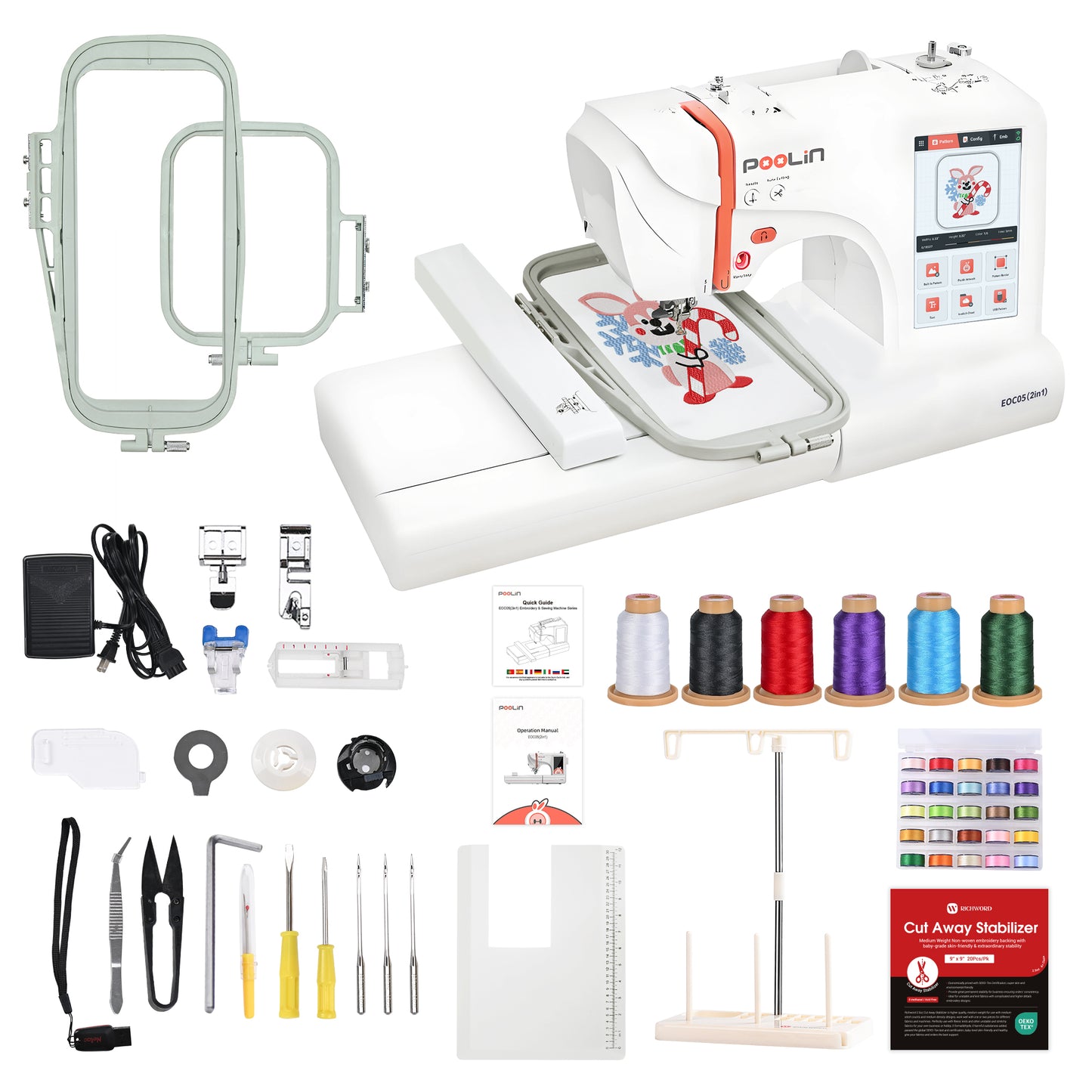 POOLIN EOC05(2in1) Sewing & Embroidery Machine